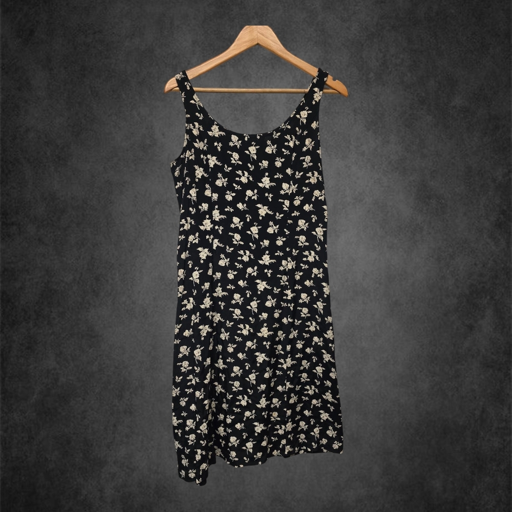 Floral Black Dress